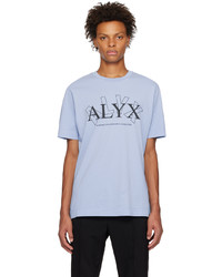 T-shirt à col rond imprimé bleu clair 1017 Alyx 9Sm