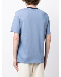 T-shirt à col rond imprimé bleu clair Paul Smith