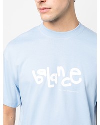 T-shirt à col rond imprimé bleu clair Objects IV Life