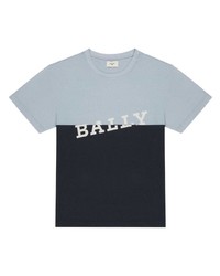 T-shirt à col rond imprimé bleu clair Bally