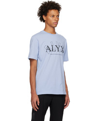 T-shirt à col rond imprimé bleu clair 1017 Alyx 9Sm