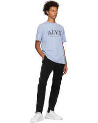 T-shirt à col rond imprimé bleu clair 1017 Alyx 9Sm