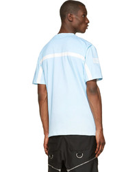 T-shirt à col rond imprimé bleu clair Hood by Air