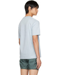 T-shirt à col rond imprimé bleu clair Li-Ning
