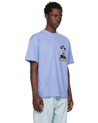 T-shirt à col rond imprimé bleu clair DEVÁ STATES
