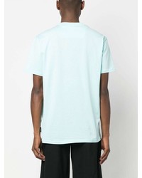 T-shirt à col rond imprimé bleu clair Philipp Plein