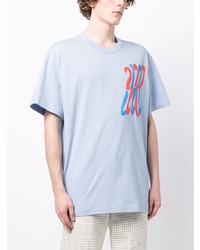 T-shirt à col rond imprimé bleu clair Comme Des Garcons Homme Plus