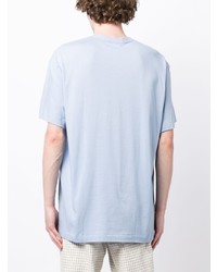 T-shirt à col rond imprimé bleu clair Comme Des Garcons Homme Plus