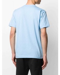 T-shirt à col rond imprimé bleu clair Comme Des Garcons Play