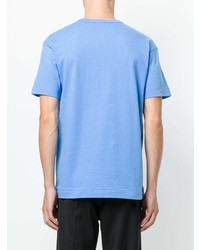 T-shirt à col rond imprimé bleu clair Comme Des Garcons Play