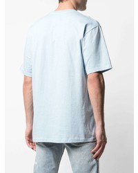 T-shirt à col rond imprimé bleu clair Supreme