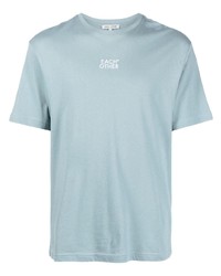 T-shirt à col rond imprimé bleu clair Each X Other