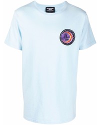 T-shirt à col rond imprimé bleu clair Enterprise Japan