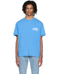 T-shirt à col rond imprimé bleu clair Eytys