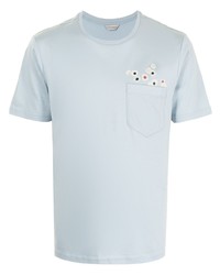 T-shirt à col rond imprimé bleu clair Gieves & Hawkes