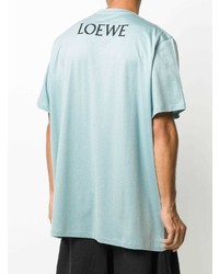 T-shirt à col rond imprimé bleu clair Loewe