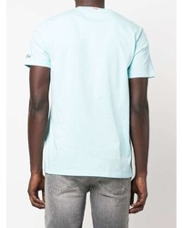 T-shirt à col rond imprimé bleu clair MC2 Saint Barth