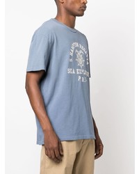 T-shirt à col rond imprimé bleu clair Polo Ralph Lauren