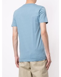 T-shirt à col rond imprimé bleu clair Paul Smith