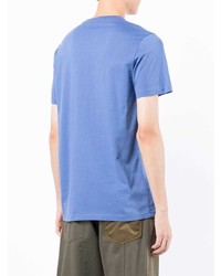 T-shirt à col rond imprimé bleu clair PS Paul Smith