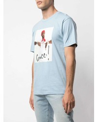 T-shirt à col rond imprimé bleu clair Supreme