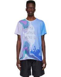 T-shirt à col rond imprimé bleu clair Isabel Marant