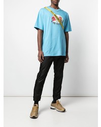 T-shirt à col rond imprimé bleu clair Supreme