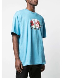 T-shirt à col rond imprimé bleu clair Supreme