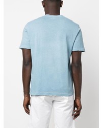 T-shirt à col rond imprimé bleu clair Jacob Cohen