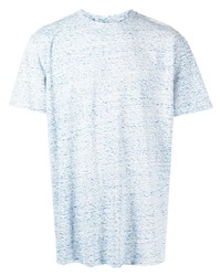 T-shirt à col rond imprimé bleu clair John Elliott