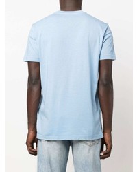 T-shirt à col rond imprimé bleu clair Diesel