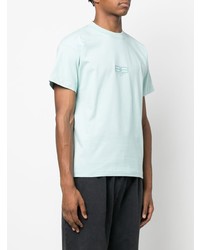 T-shirt à col rond imprimé bleu clair Balenciaga