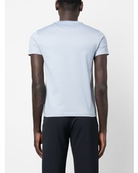 T-shirt à col rond imprimé bleu clair Bally