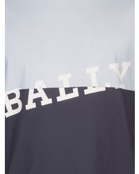 T-shirt à col rond imprimé bleu clair Bally