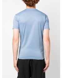 T-shirt à col rond imprimé bleu clair DSQUARED2