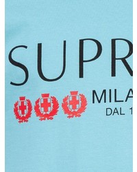 T-shirt à col rond imprimé bleu clair Supreme