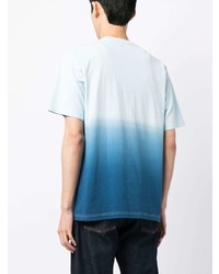 T-shirt à col rond imprimé bleu clair A Bathing Ape
