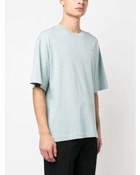 T-shirt à col rond imprimé bleu clair Off-White