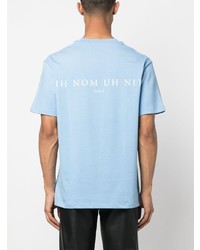 T-shirt à col rond imprimé bleu clair Ih Nom Uh Nit