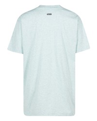 T-shirt à col rond imprimé bleu clair Supreme