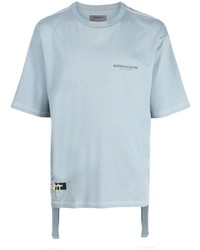 T-shirt à col rond imprimé bleu clair Musium Div.