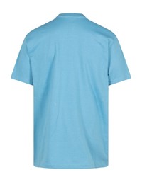 T-shirt à col rond imprimé bleu clair Supreme