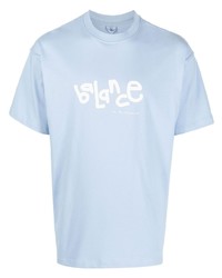 T-shirt à col rond imprimé bleu clair Objects IV Life