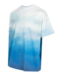 T-shirt à col rond imprimé bleu clair Stampd