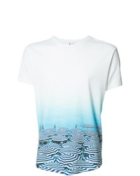 T-shirt à col rond imprimé bleu clair Orlebar Brown