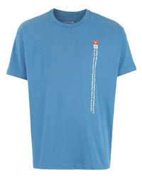 T-shirt à col rond imprimé bleu clair OSKLEN