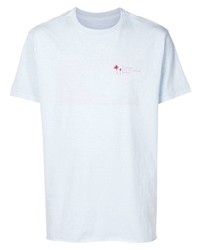 T-shirt à col rond imprimé bleu clair OSKLEN