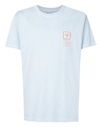 T-shirt à col rond imprimé bleu clair OSKLEN