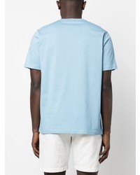 T-shirt à col rond imprimé bleu clair PS Paul Smith