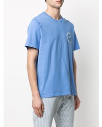 T-shirt à col rond imprimé bleu clair Levi's